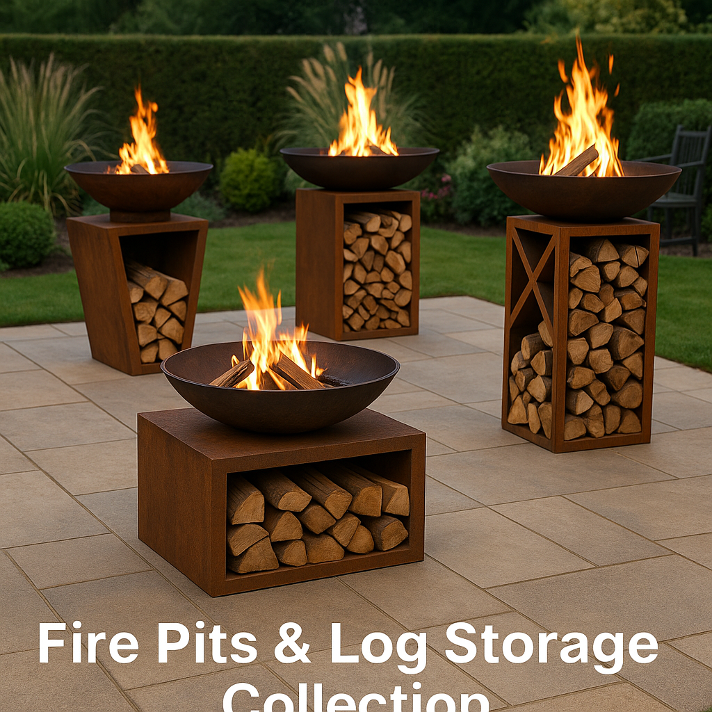 Fire Pit & Log Storage