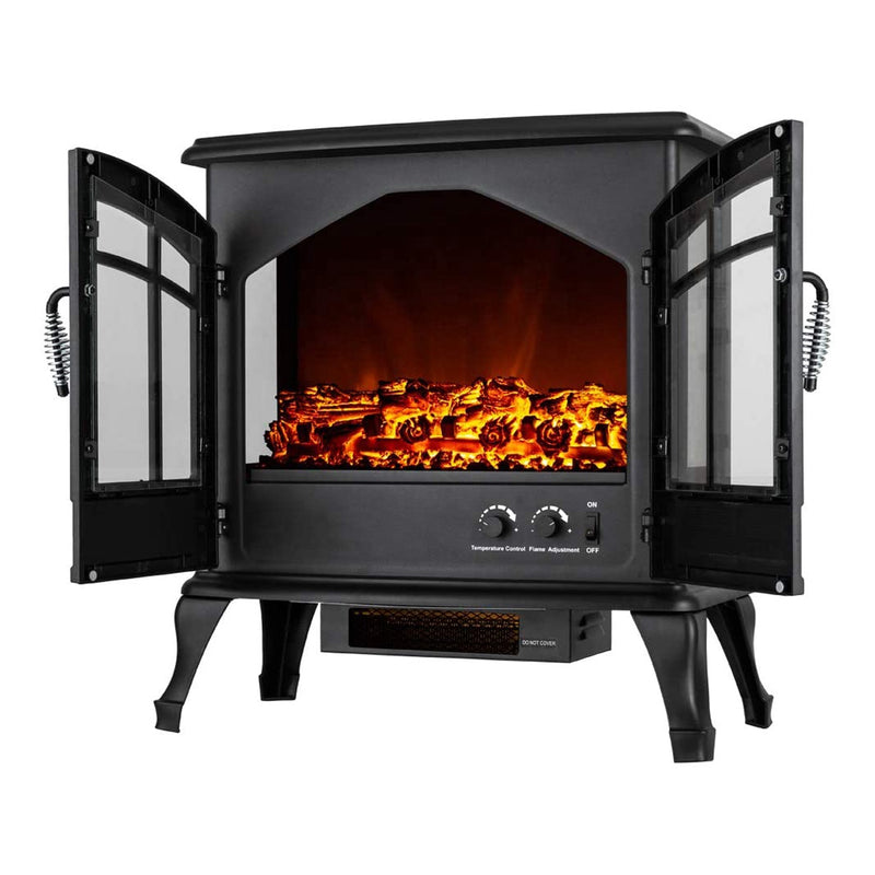 Black 25-inch Fireplace Stove