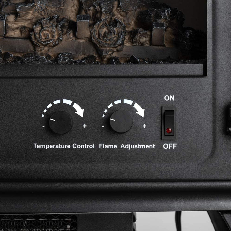 Black 25-inch Fireplace Stove