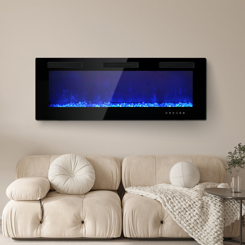 50-inch Modern Wall Mount Fireplace Insert