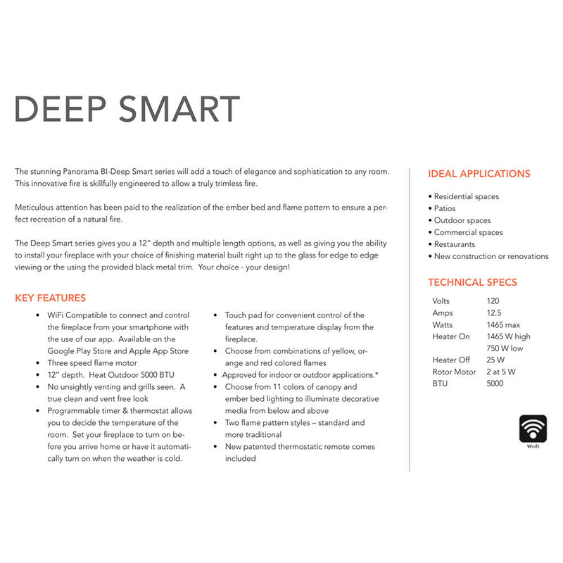 Amantii Panorama Deep Built-In Smart Electric Fireplace