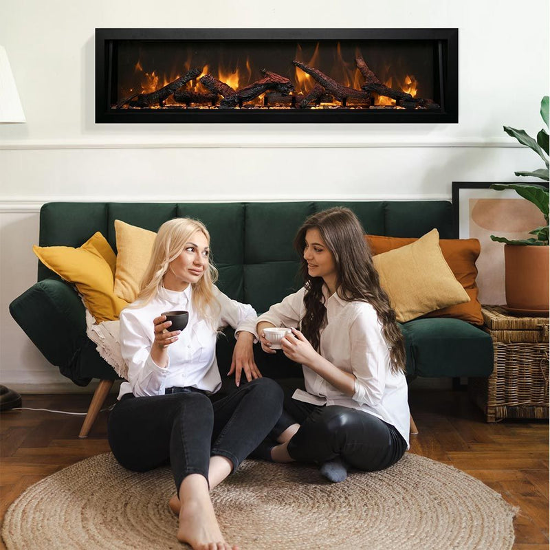 Amantii Panorama Deep Extra Tall Indoor/Outdoor Built-In Smart Electric Fireplace