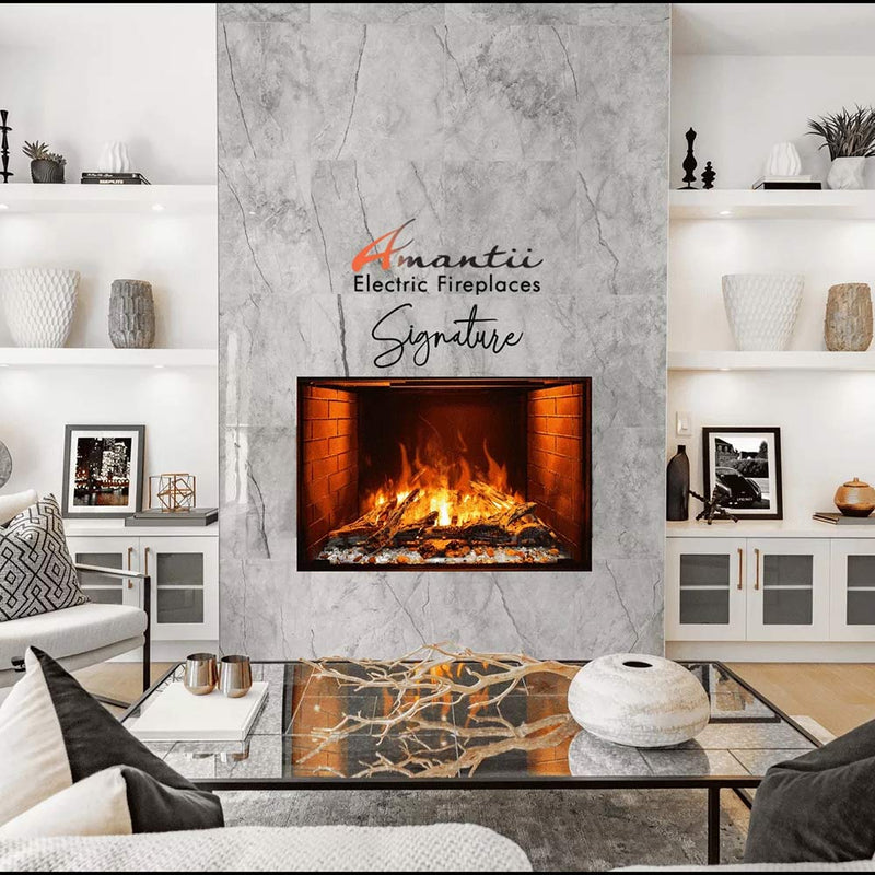 Amantii Signature 38" Built-In Hybrid Electric-Vapour Fireplace BI-TRD-38-SIG