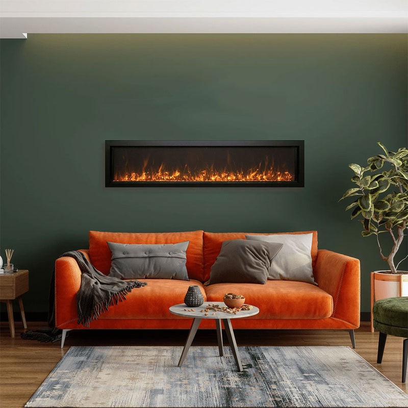 Amantii Panorama Extra Slim Built-In Smart Indoor Electric Fireplace