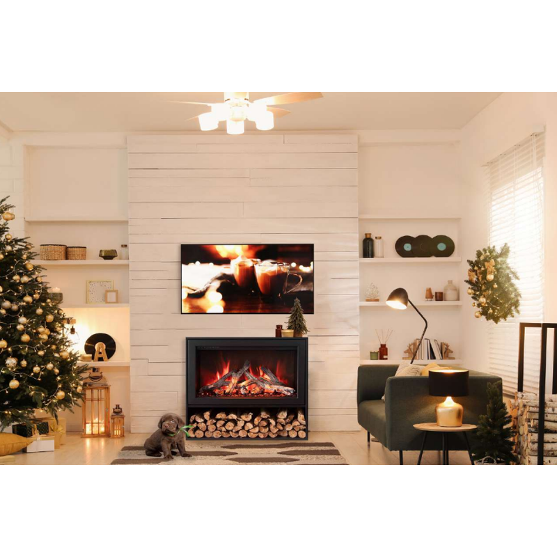 Amantii Contemporary Pedestal with Storage Department for Traditional Series Electric Fireplace