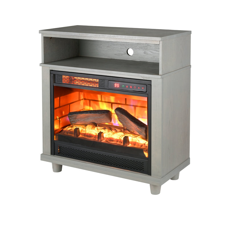 Cabinet with Mantel Fireplace Stove