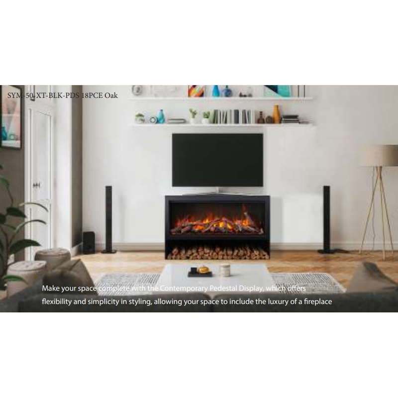 Amantii Contemporary Pedestal with Storage Department for Traditional Series Electric Fireplace