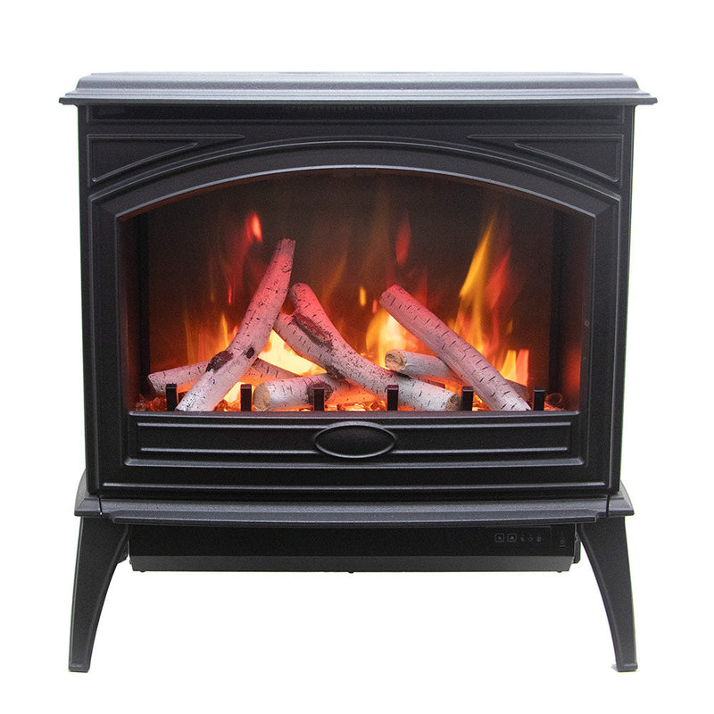 Amantii Lynwood E70 Freestanding Cast Iron Electric Fireplace Stoves with Logs