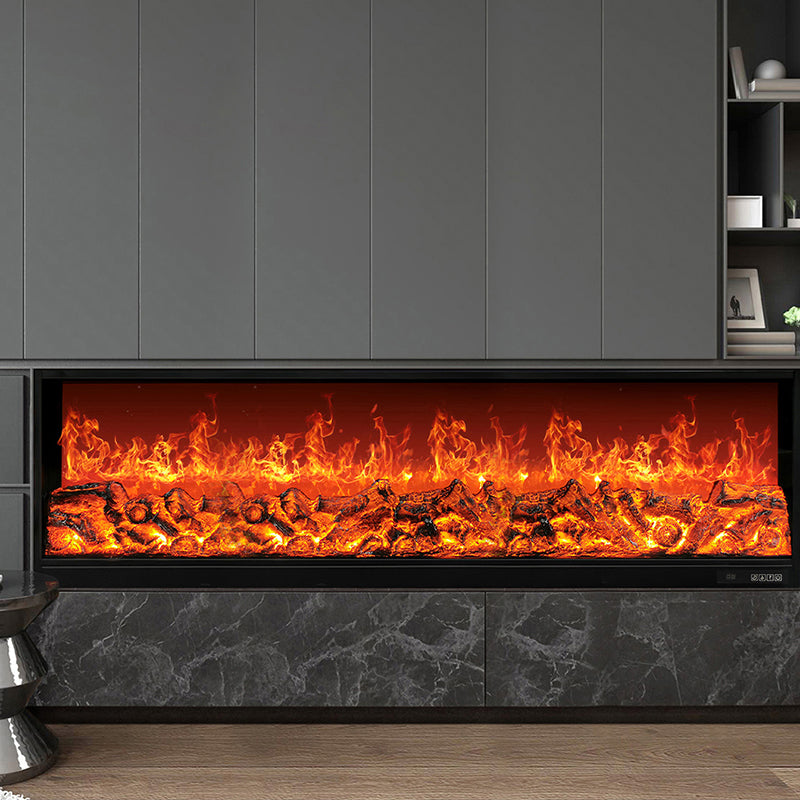 Indoor 2D Real Flame Decorative Electric Fireplace Wall Mounted
