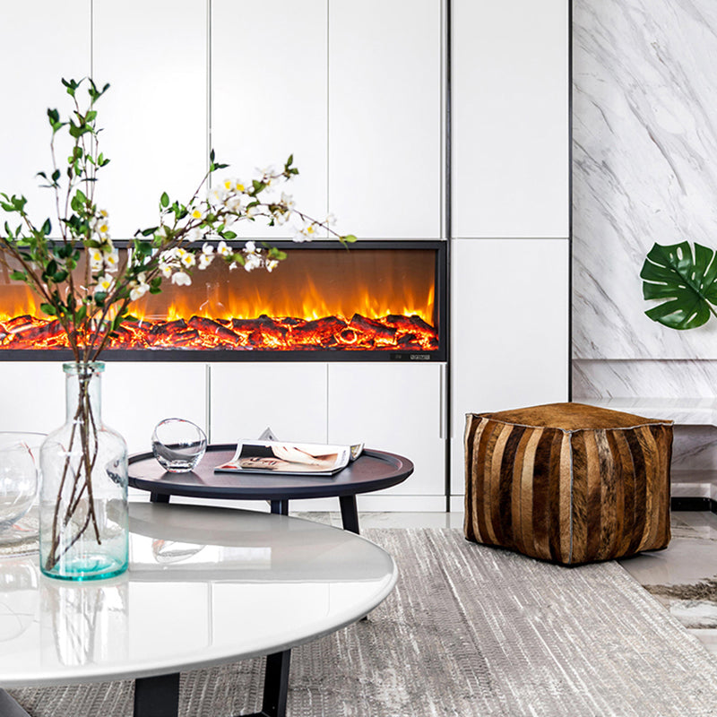 Indoor 2D Real Flame Decorative Electric Fireplace Wall Mounted