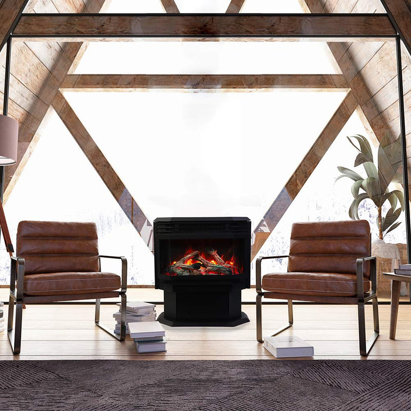 Amantii Sierra Flame FS-LUMINA Freestanding Series 26-Inch Electric Fireplace with Logs