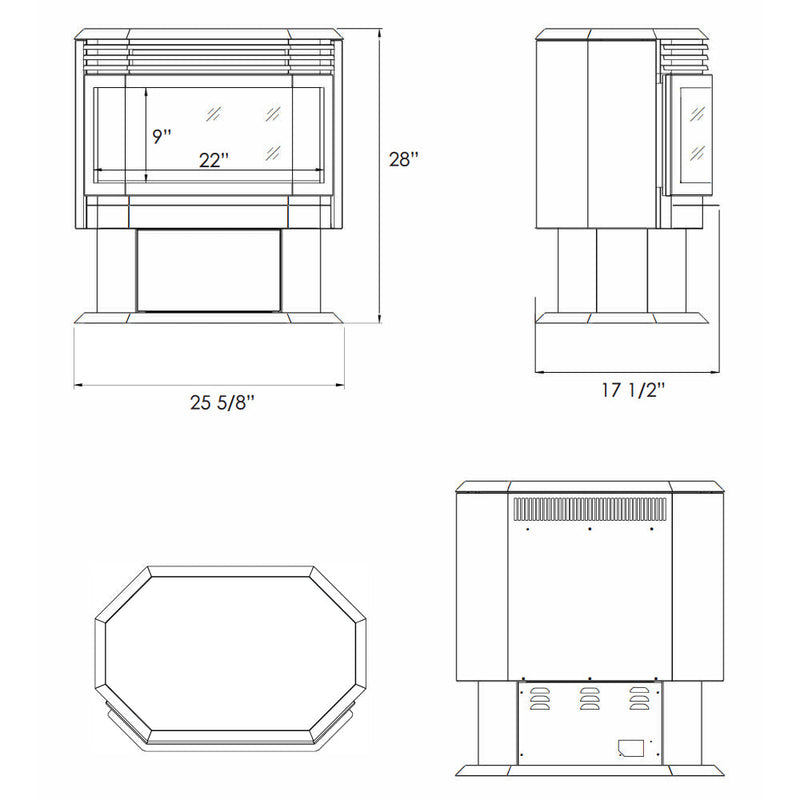 Amantii Sierra Flame FS-LUMINA Freestanding Series 26-Inch Electric Fireplace with Logs