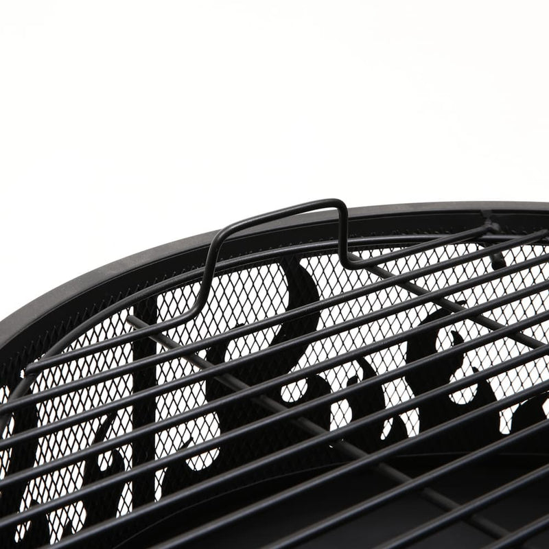 Modern Outdoor Steel Fire Pit with Cover