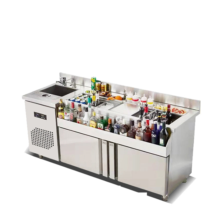 Stainless Steel Outdoor Movable & Foldable Cocktail Bar Station