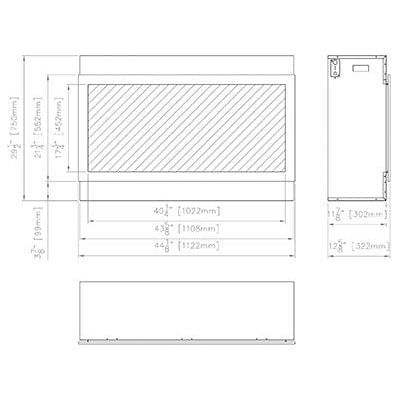 Remii Extra Tall 45-Inch Electric Fireplace