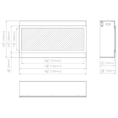Remii Extra Tall 55 inch Electric Fireplace