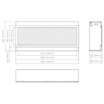Remii Extra Tall 65-Inch Electric Fireplace