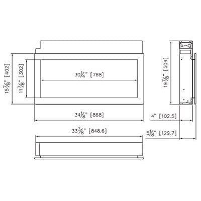 Remii 35-In Extra Slim Indoor or Outdoor Built-In Electric Fireplace