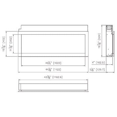 Remii 45-Inch Extra Slim Indoor or Outdoor Built-In Electric Fireplace