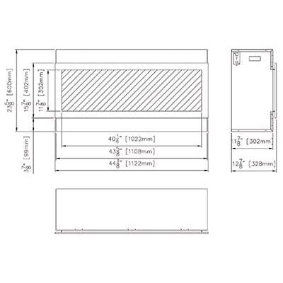 Remii 45-Inch Deep Built-In Electric Fireplace