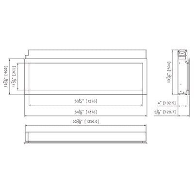 Remii 55-Inch Extra Slim Indoor or Outdoor Built-In Electric Fireplace
