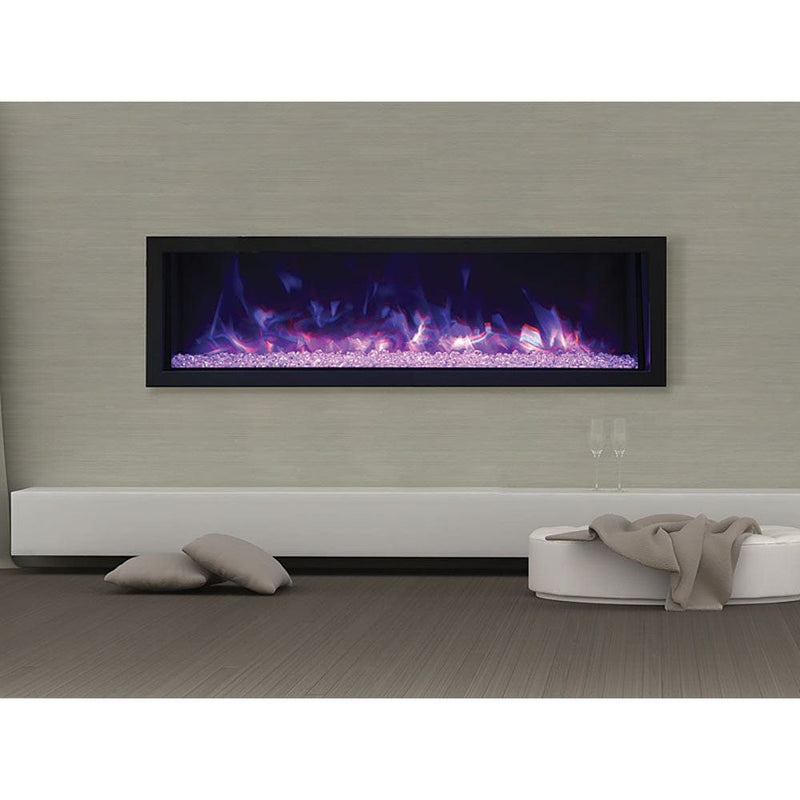 Remii 55-Inch Extra Slim Indoor or Outdoor Built-In Electric Fireplace