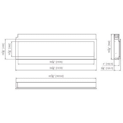 Remii 65-Inch Extra Slim Indoor or Outdoor Built-In Electric Fireplace