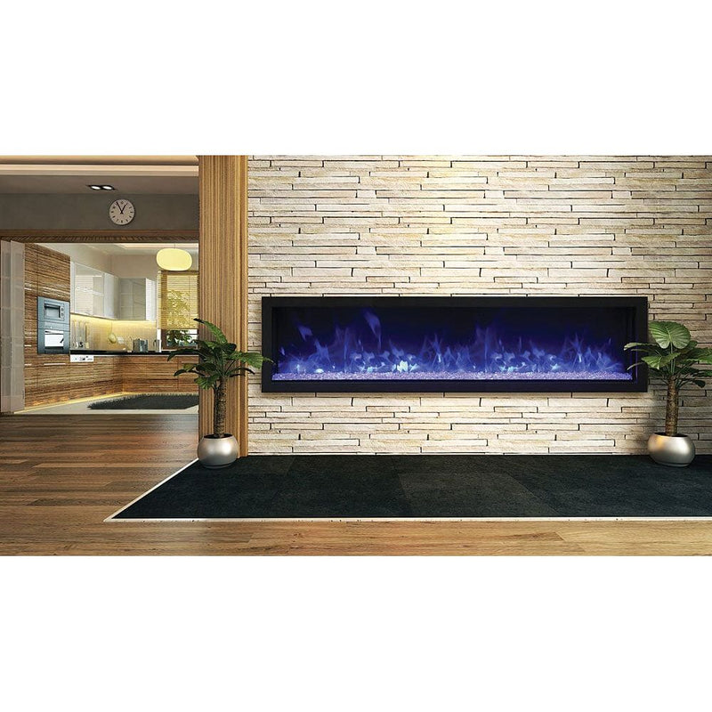 Remii 65-Inch Extra Slim Indoor or Outdoor Built-In Electric Fireplace
