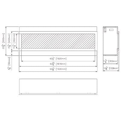 Remii 65-Inch Deep Built-In Electric Fireplace