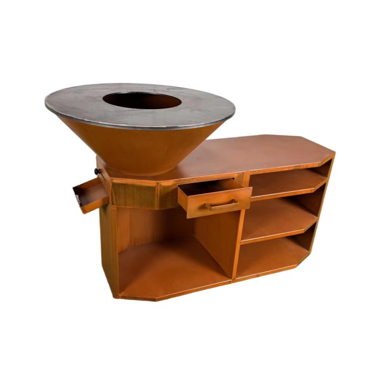 Corten Steel  BBQ Grill  Fire Pit