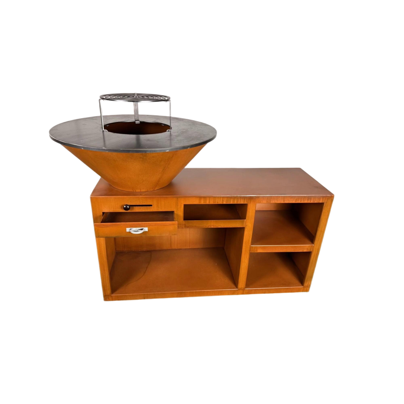 Corten Steel  BBQ Grill  Fire Pit