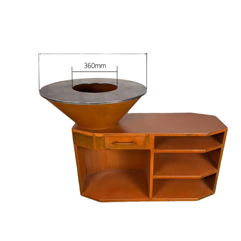 Corten Steel  BBQ Grill  Fire Pit