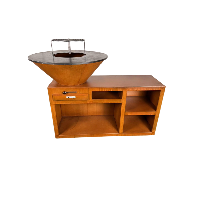 Corten Steel  BBQ Grill  Fire Pit