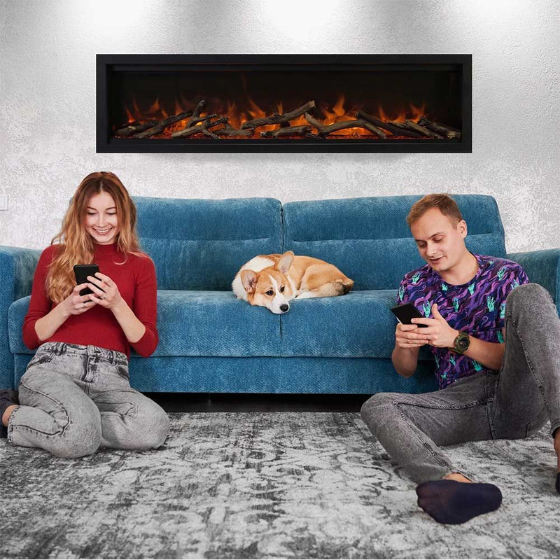 Amantii Symmetry Lumina 60 Inch Built-In Smart Electric Fireplace
