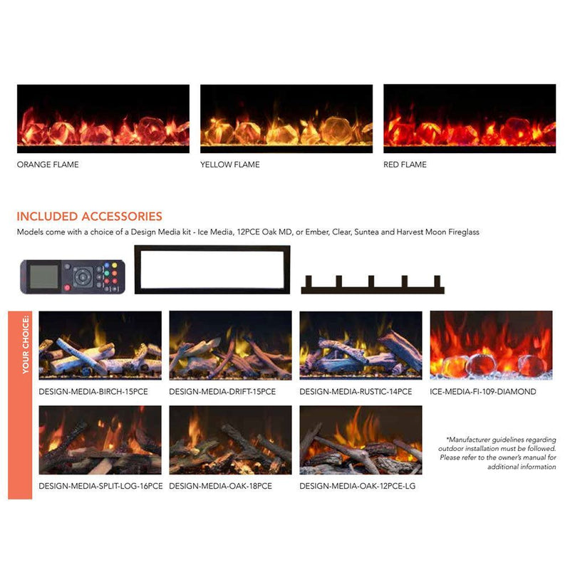 Amantii Symmetry XT Lumina 42-Inch Electric Fireplace