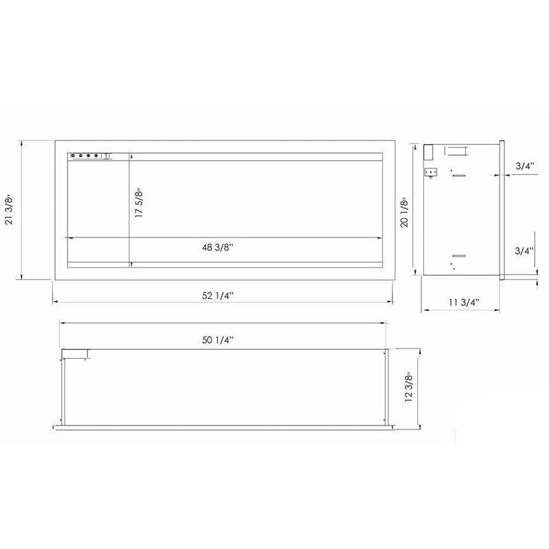 Amantii Symmetry Extra Tall Bespoke  Built-In Electric Fireplace