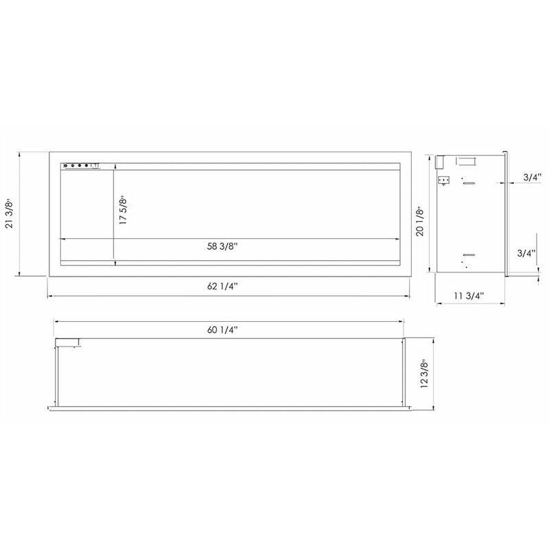 Amantii Symmetry Extra Tall Bespoke  Built-In Electric Fireplace