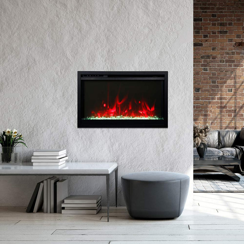 Amantii Traditional Extra Slim Built-In Smart 30-Inch Electric Fireplace