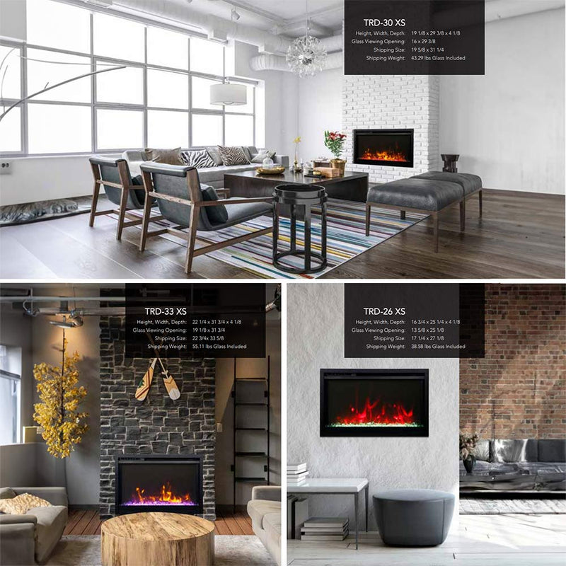 Amantii Traditional Extra Slim Built-In Smart 30-Inch Electric Fireplace