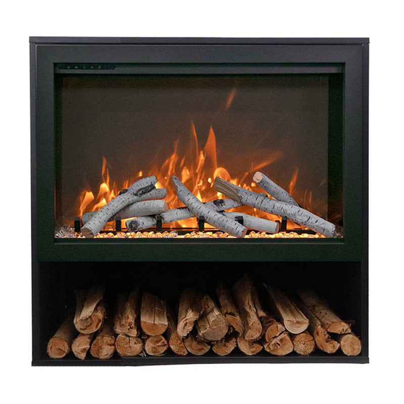 Amantii Traditional Insert Bespoke Indoor/Outdoor Electric Fireplace on Pedestal