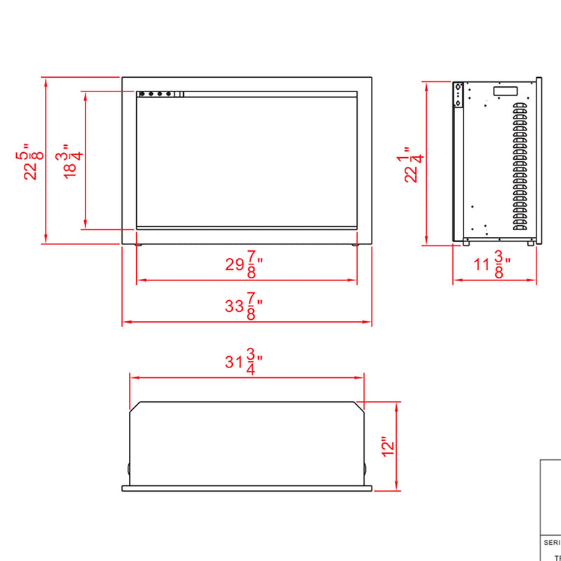 Amantii Traditional Insert Bespoke Electric Fireplace