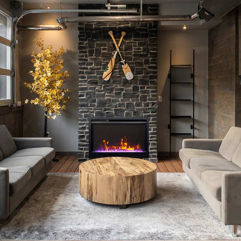 Amantii Traditional Extra Slim Built-In Smart 30-Inch Electric Fireplace