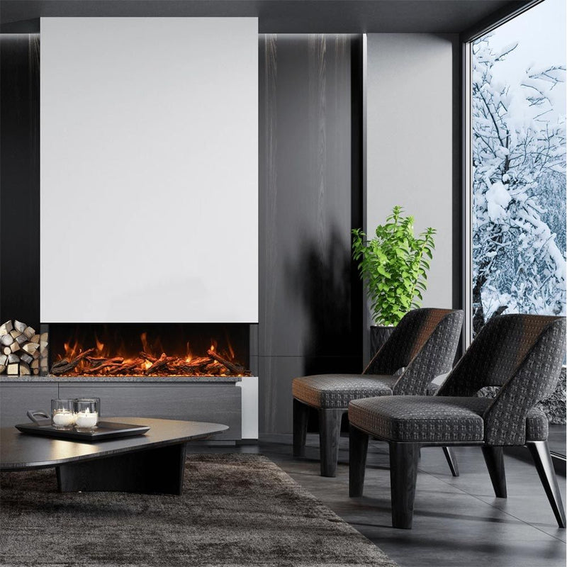 Amantii Tru-View XL Deep Indoor/Outdoor Built-In 3-Sided Smart Electric Fireplace