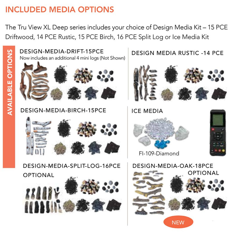 Amantii Tru-View XL Deep Indoor/Outdoor Built-In 3-Sided Smart Electric Fireplace