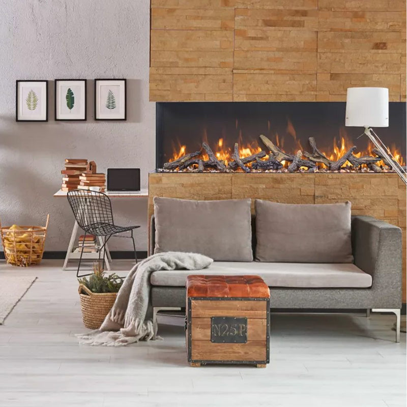 Amantii Tru-View Extra Tall XL Indoor/Outdoor Built-In 3-Sided Smart Electric Fireplace