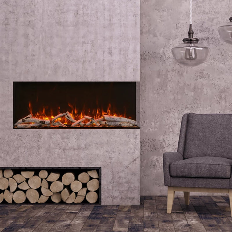 Amantii Tru-View Extra Tall XL Indoor/Outdoor Built-In 3-Sided Smart Electric Fireplace