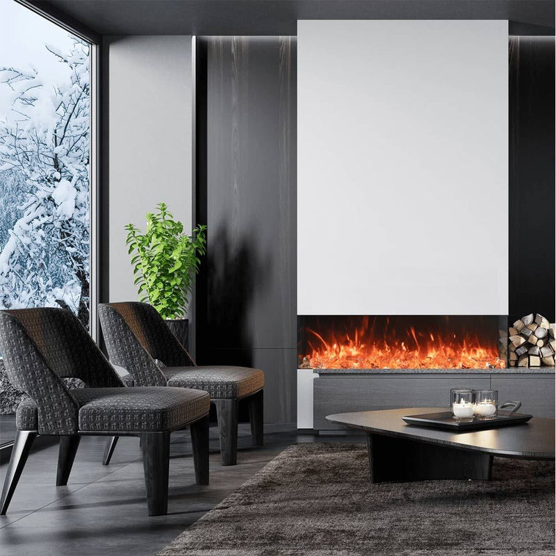 Amantii Tru-View Bespoke 45-Inch Indoor/Outdoor Built-In 3-Sided Smart Electric Fireplace