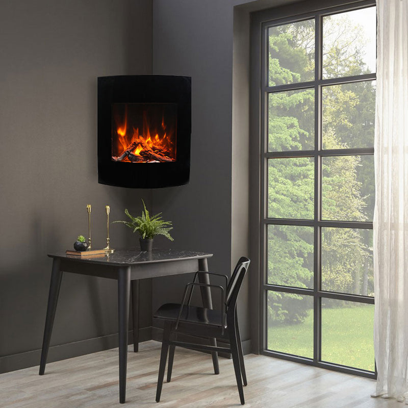 Amantii WM-BI-2428-VLR-BG Wall Mount Electric Fireplace