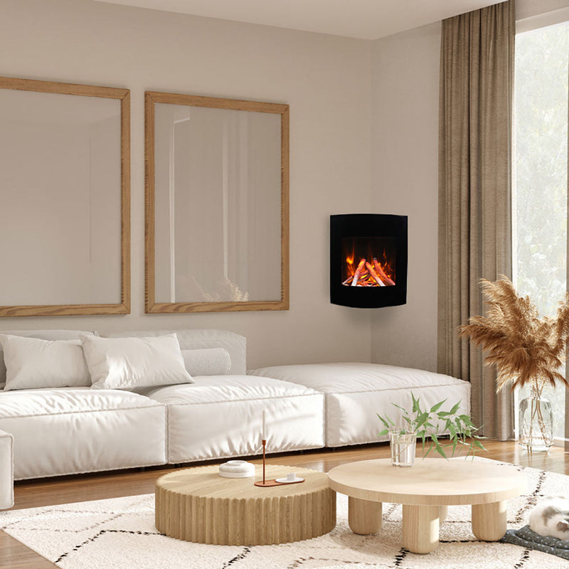 Amantii WM-BI-2428-VLR-BG Wall Mount Electric Fireplace
