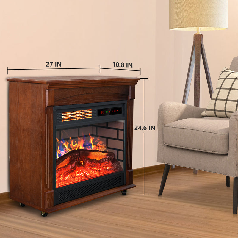 Walnut Wood Fireplace Stove